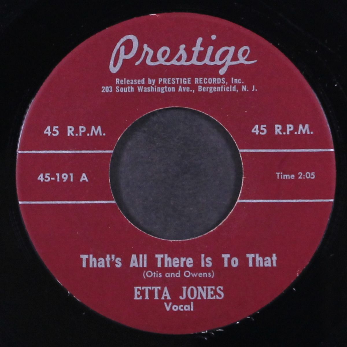 that's all there is to that / canadian sunset by ETTA JONES