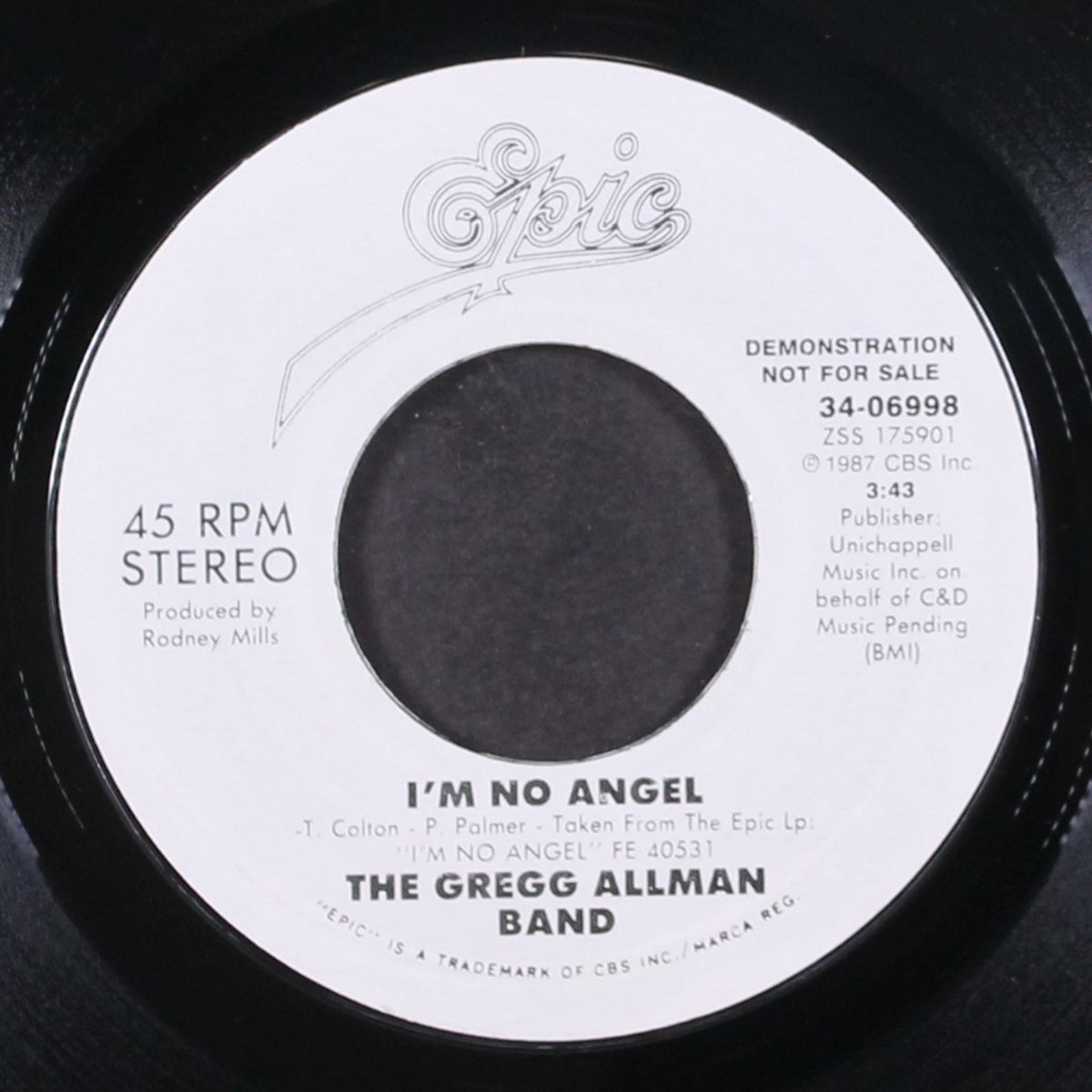 i'm no angel / same by GREGG ALLMAN BAND