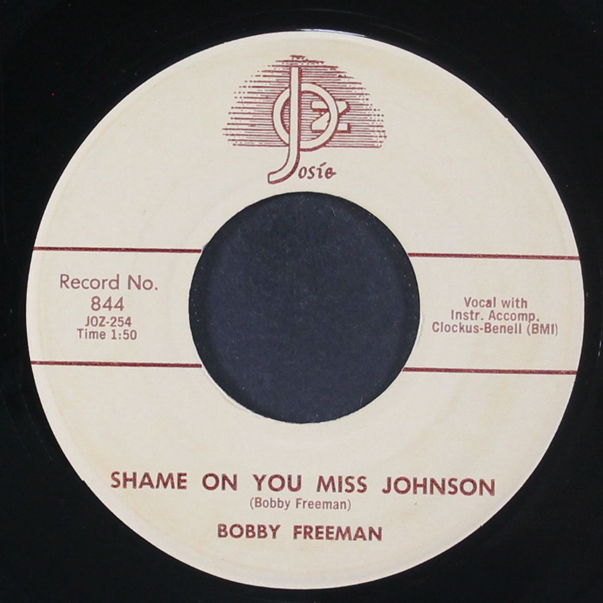 shame on you miss johnson / need your love by BOBBY FREEMAN