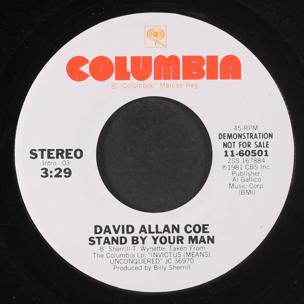 stand by your man / same by DAVID ALLAN COE