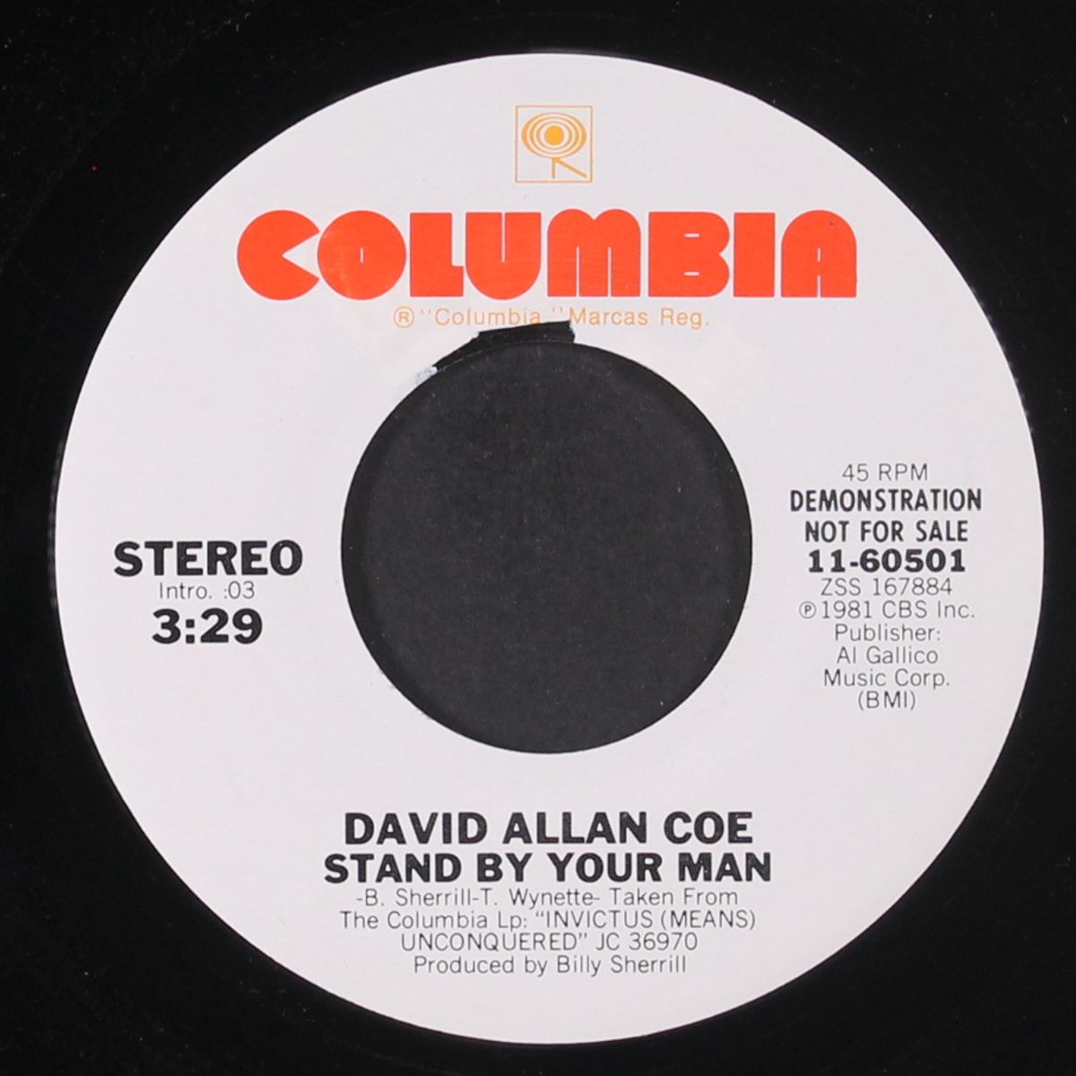 stand by your man / same by DAVID ALLAN COE