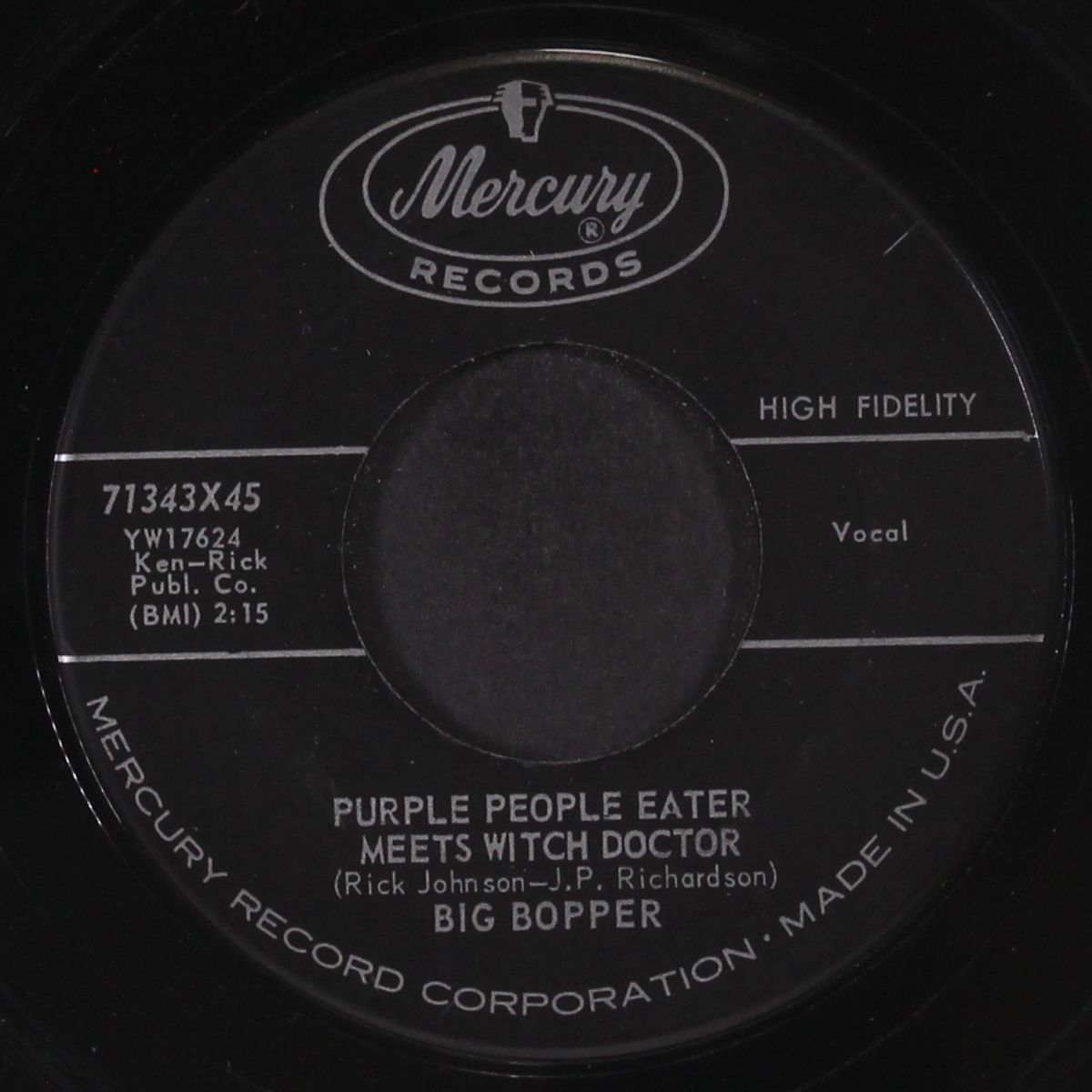 chantilly lace / purple people eater meets witch doctor by BIG BOPPER