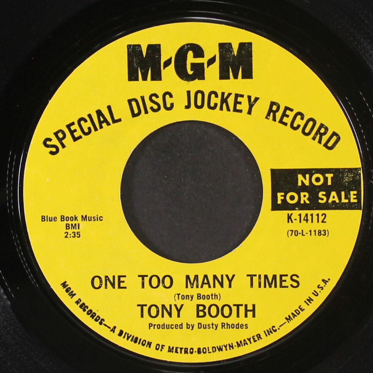 irma jackson / one too many times by TONY BOOTH