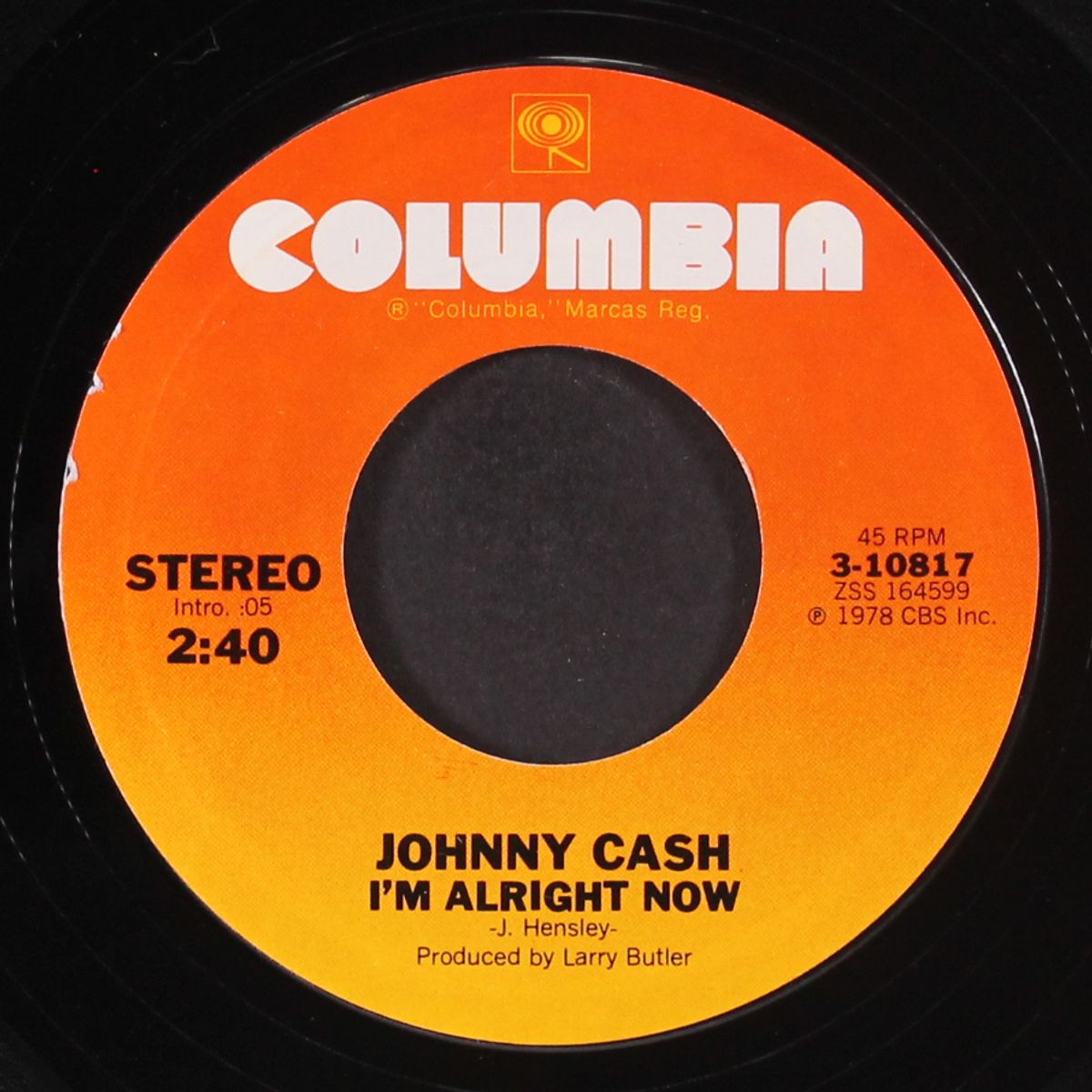 gone girl / i'm alright now by JOHNNY CASH