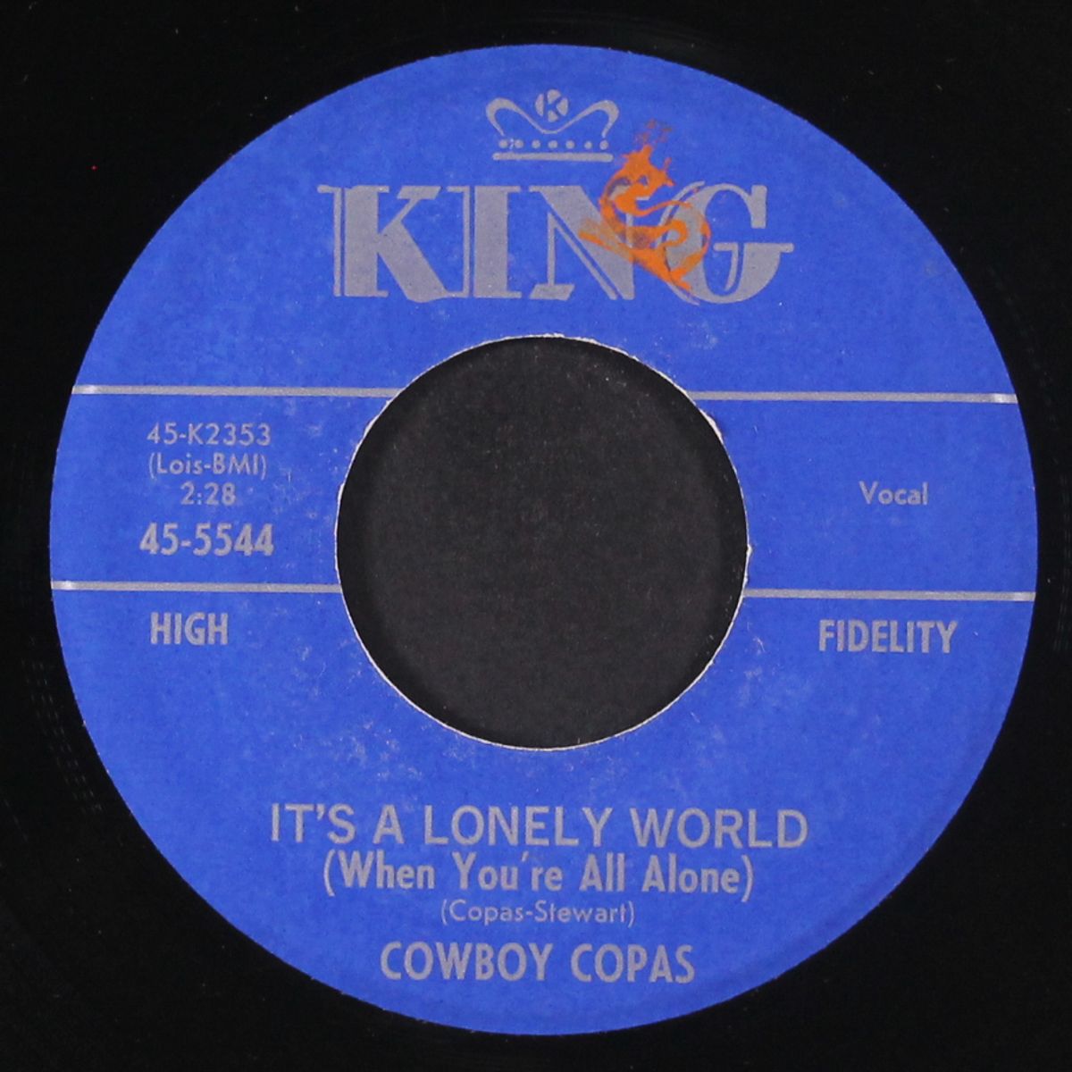 it's a lonely world by COWBOY COPAS