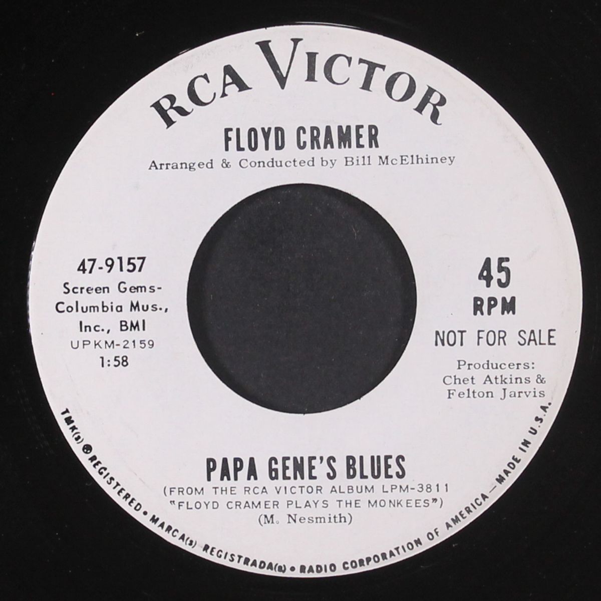 i wanna be free / papa gene's blues by FLOYD CRAMER