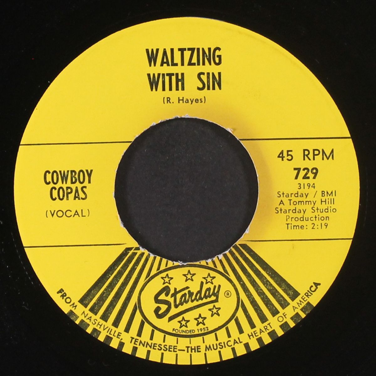 waltzing with sin by COWBOY COPAS