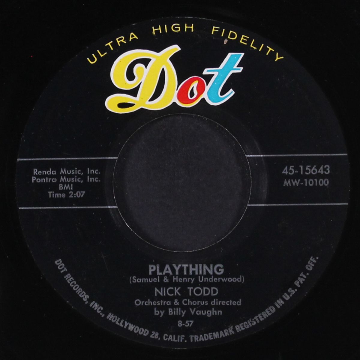 plaything / the honey song by NICK TODD