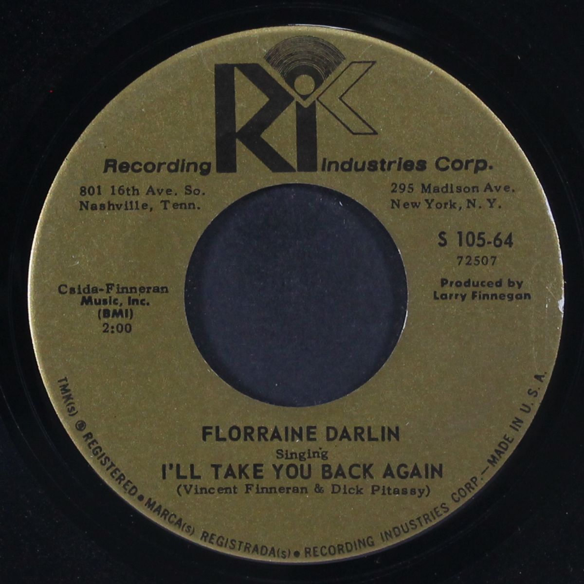 johnny loves me / i'll take you back again by FLORRAINE DARLIN