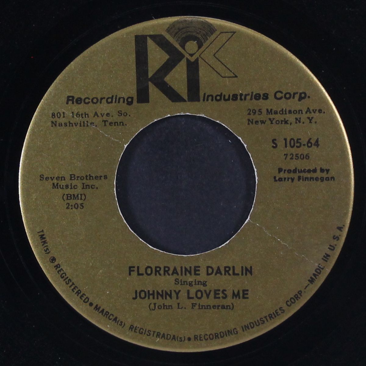 johnny loves me / i'll take you back again by FLORRAINE DARLIN