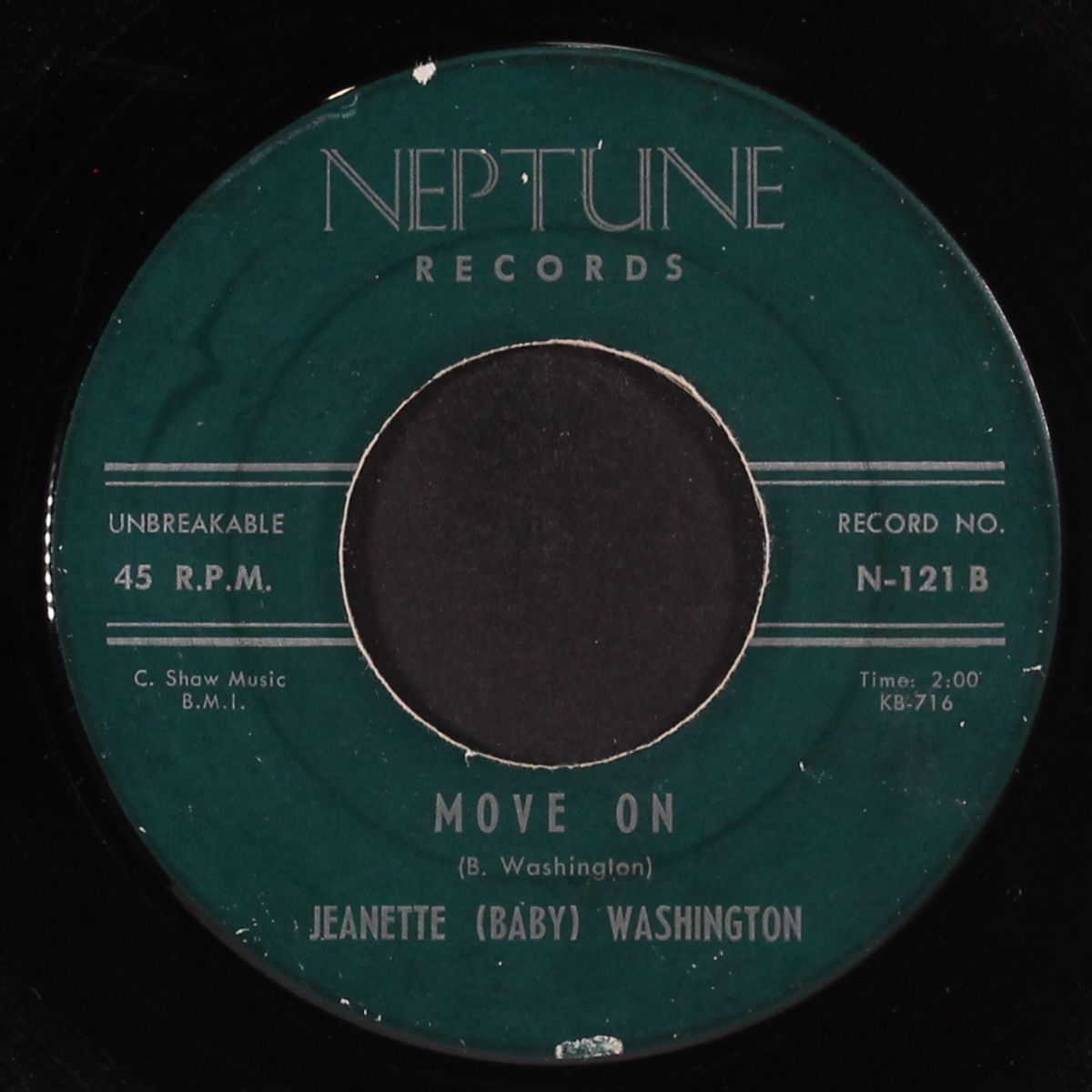 too late / move on by JEANETTE (BABY) WASHINGTON