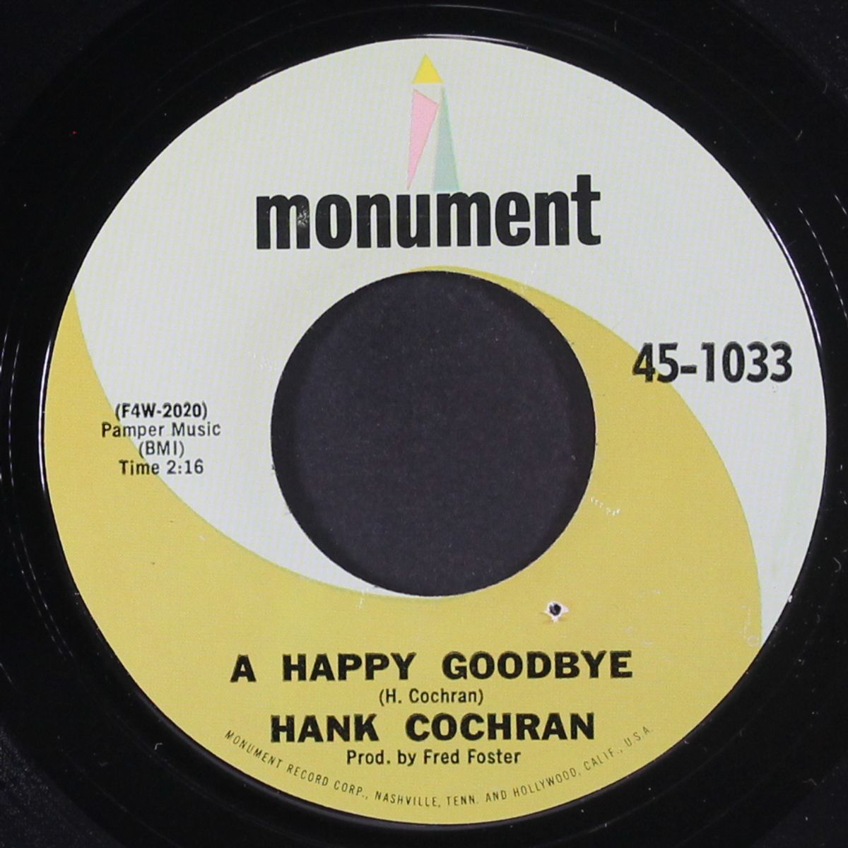 speak well of me to the kids / a happy goodbye by HANK COCHRAN