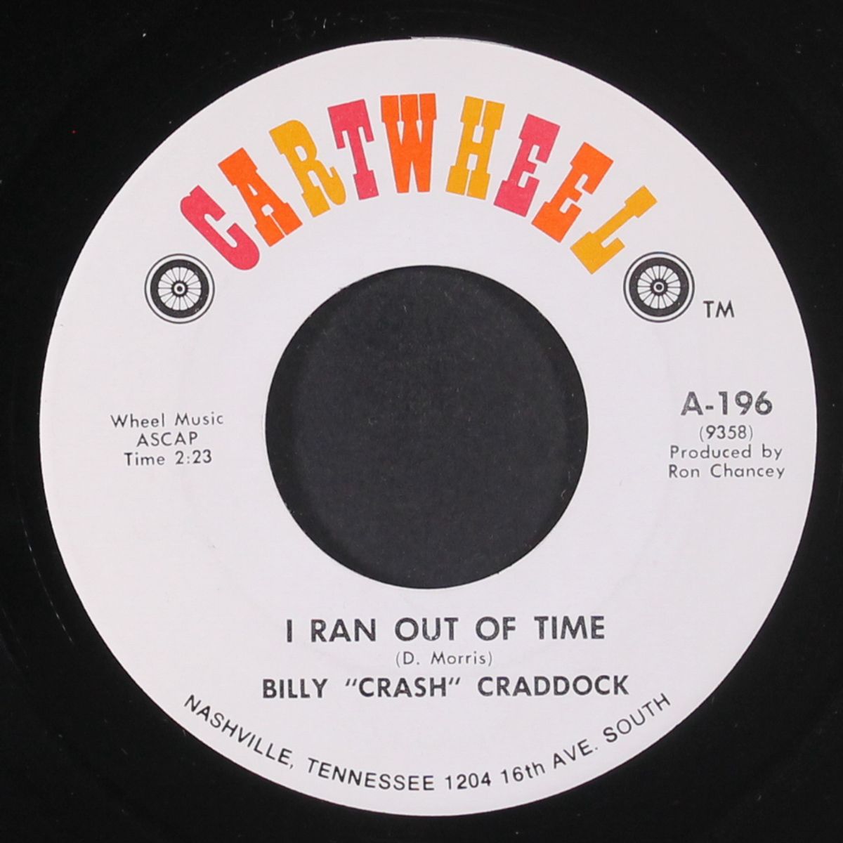 i ran out of time by BILLY 'CRASH' CRADDOCK