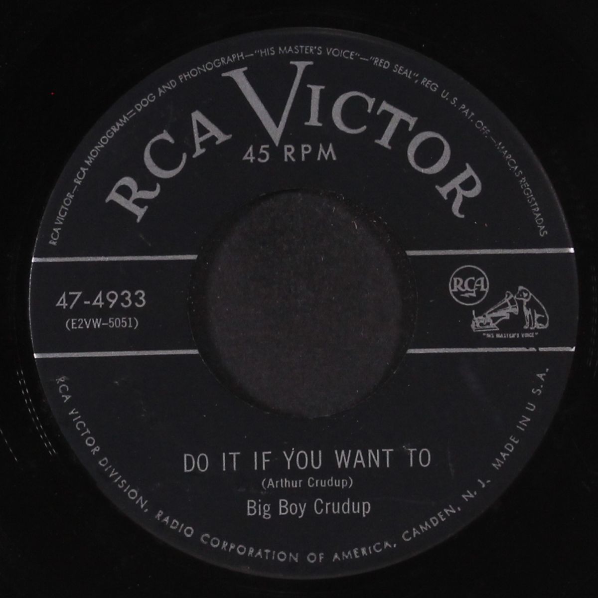 do it if you want to / second man blue by BIG BOY CRUDUP