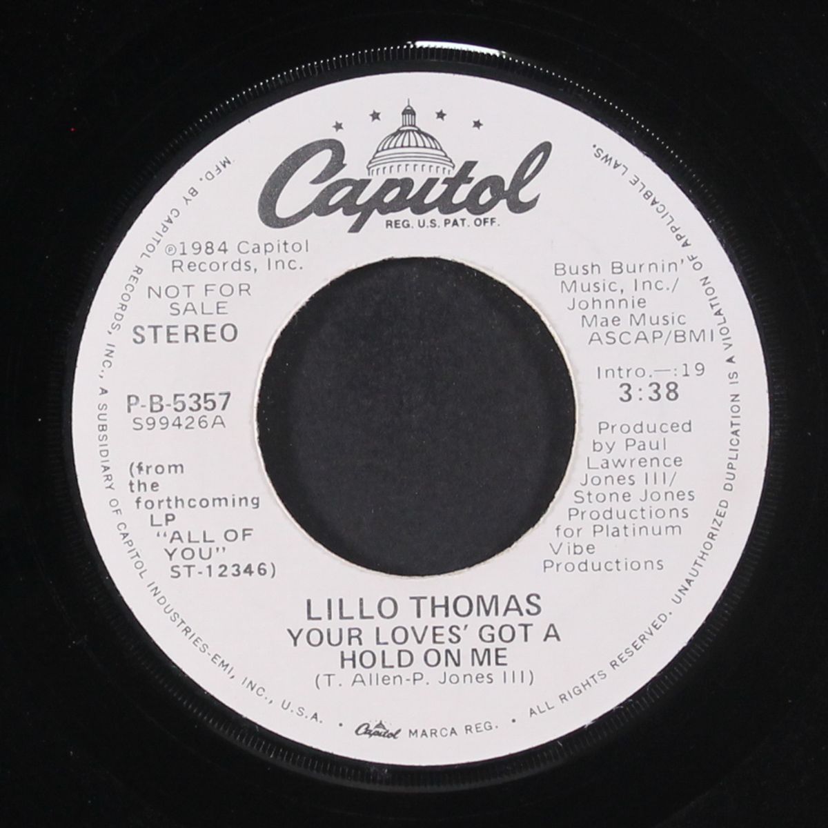 your loves' got a hold on me / same by LILLO THOMAS