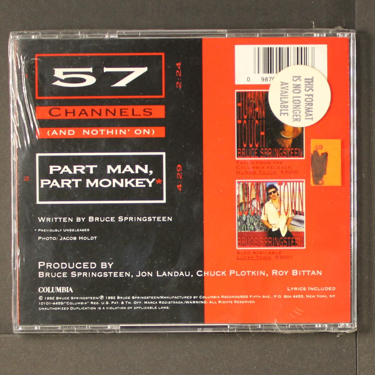 57 channels (and nothin' on) / part man, part monkey by BRUCE SPRINGSTEEN