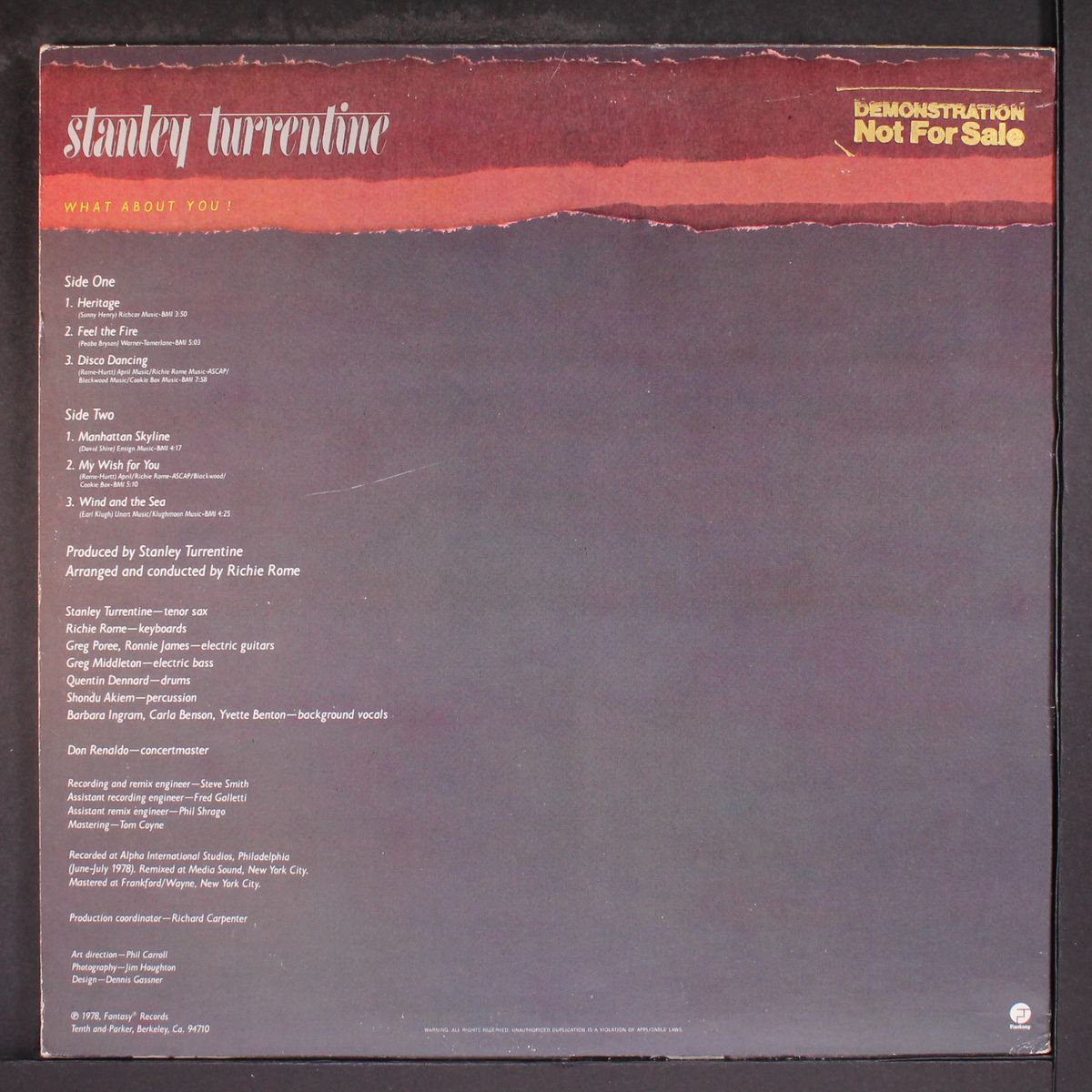 what about you! by STANLEY TURRENTINE