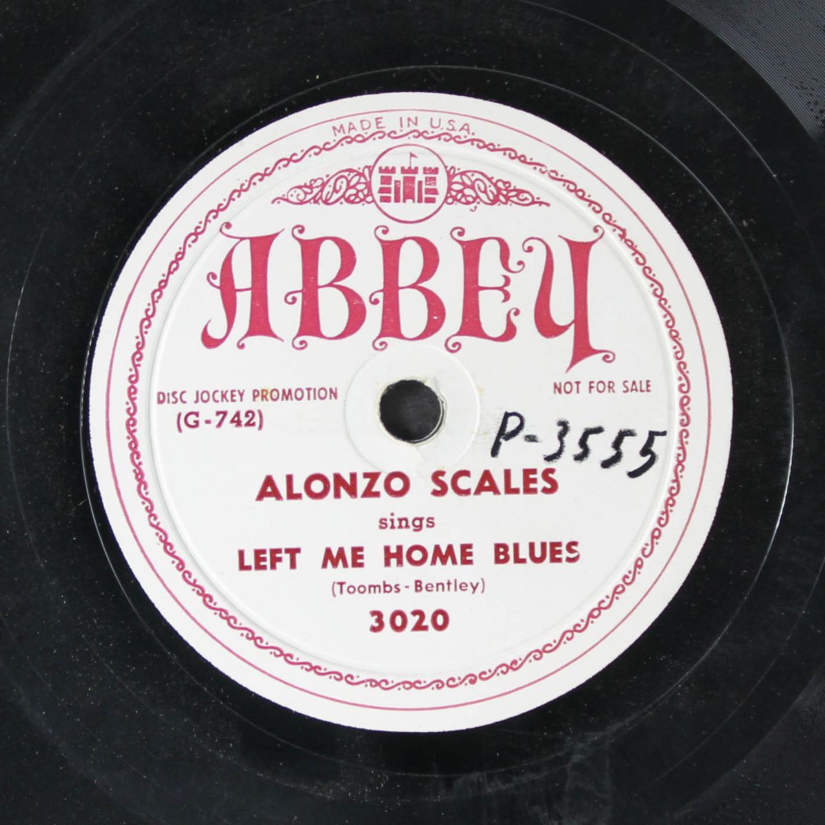 my baby don't allow / left me home blues by ALONZO SCALES