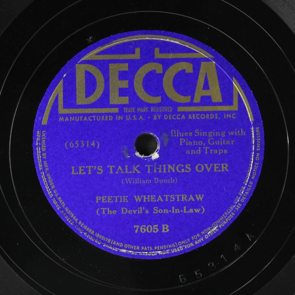 one to twelve / let's talk things over by PEETIE WHEATSTRAW