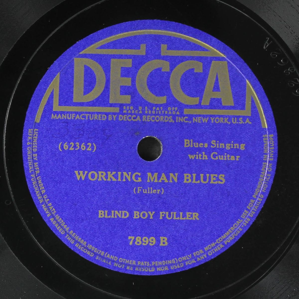 walking and looking blues / working man blues by BLIND BOY FULLER