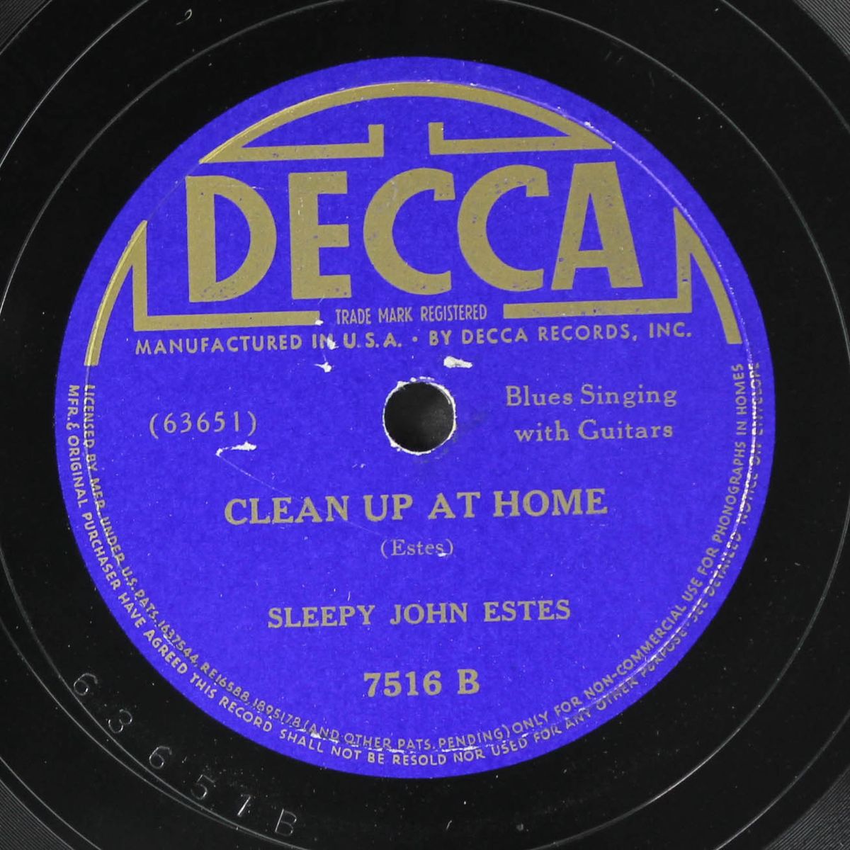 easin' back to tennessee / clean up at home by SLEEPY JOHN ESTES