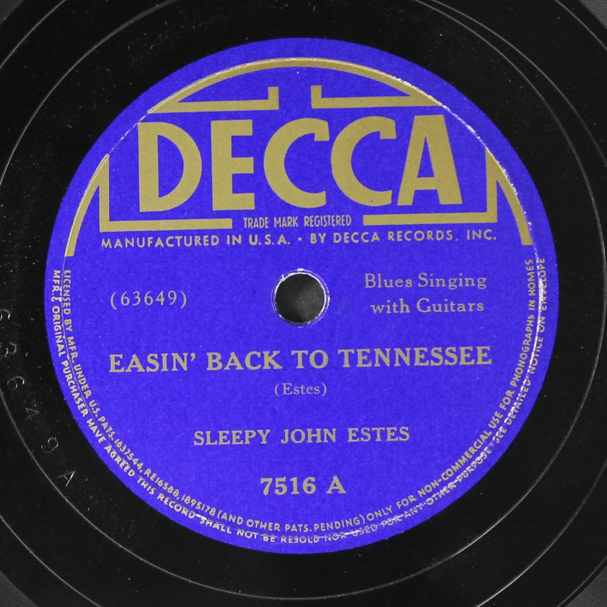 easin' back to tennessee / clean up at home by SLEEPY JOHN ESTES