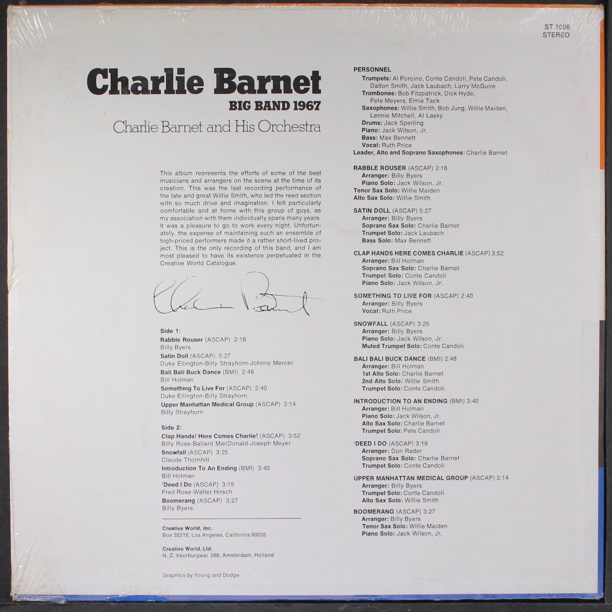 big band 1967 by CHARLIE BARNET