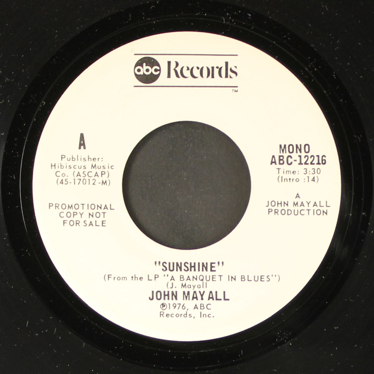 sunshine / mono by JOHN MAYALL