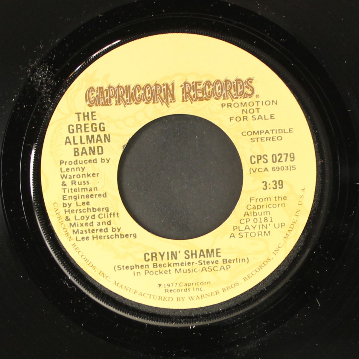 cryin' shame / one more try by GREGG ALLMAN BAND