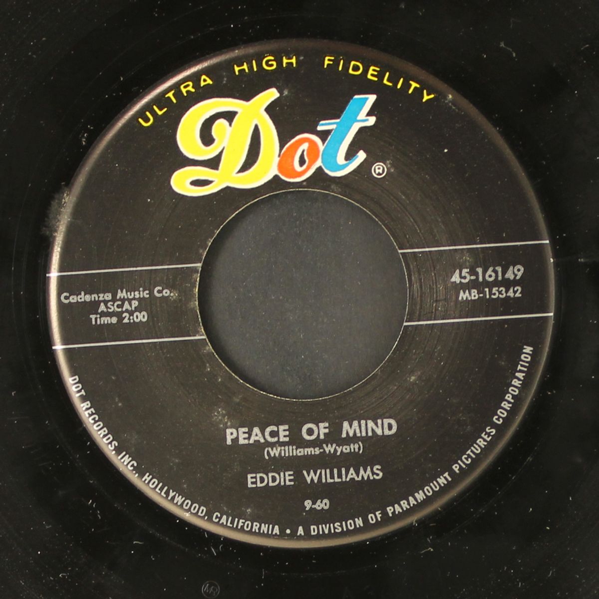 peace of mind / song of the wonderer by EDDIE WILLIAMS