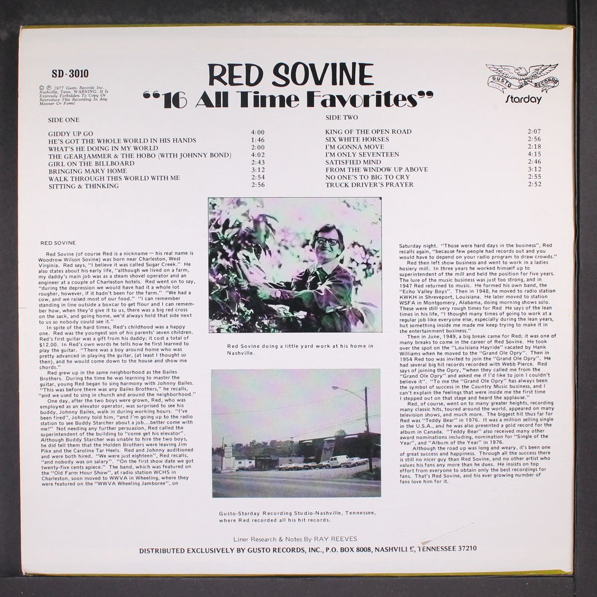16 all time favorites by RED SOVINE