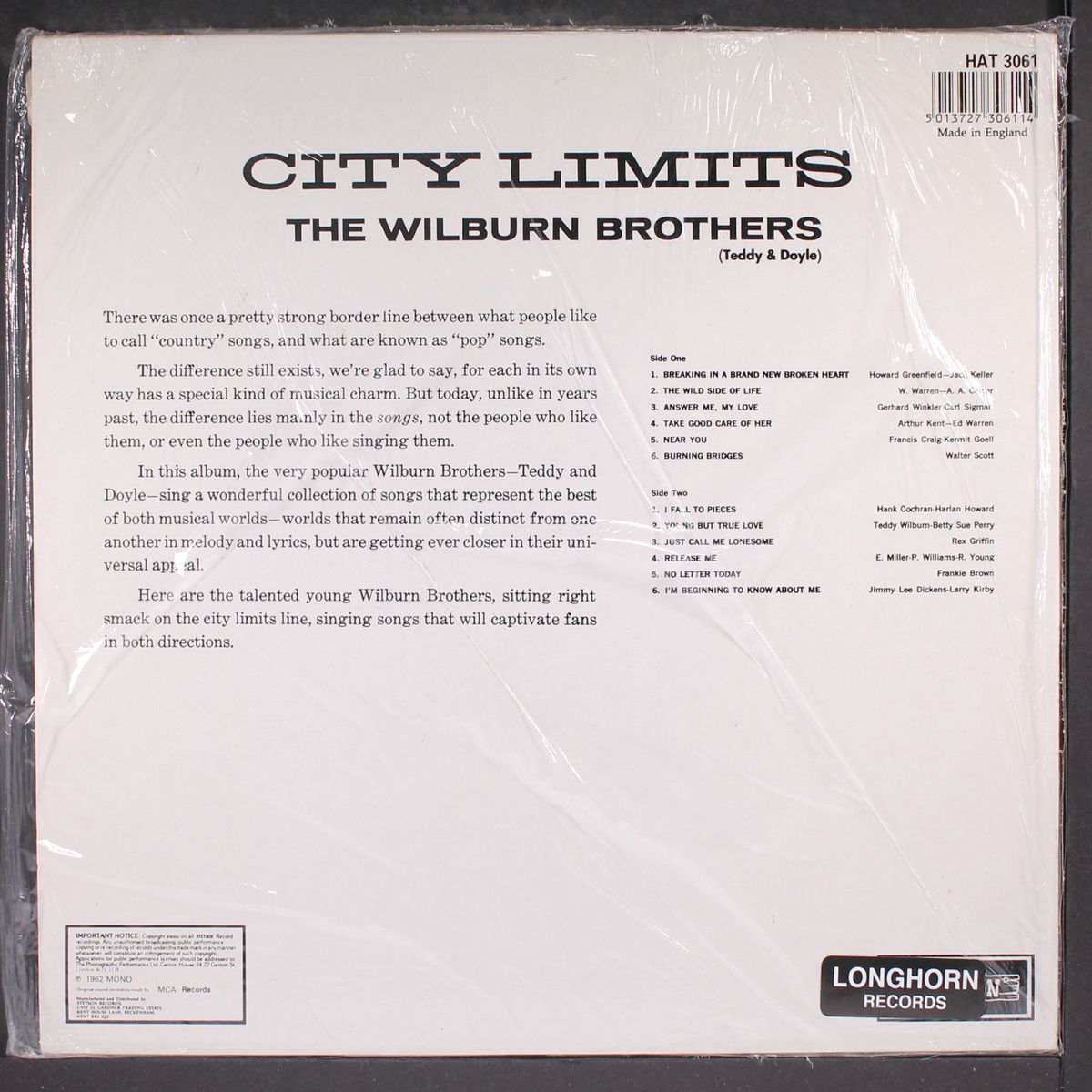 city limits by WILBURN BROTHERS