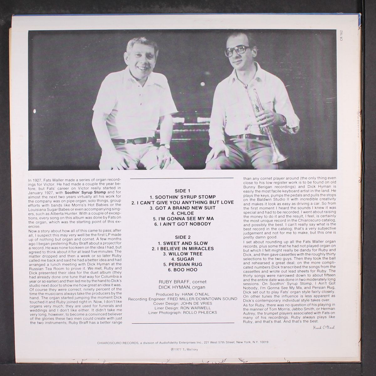 fats waller's heavenly jive by DICK HYMAN & RUBY BRAFF