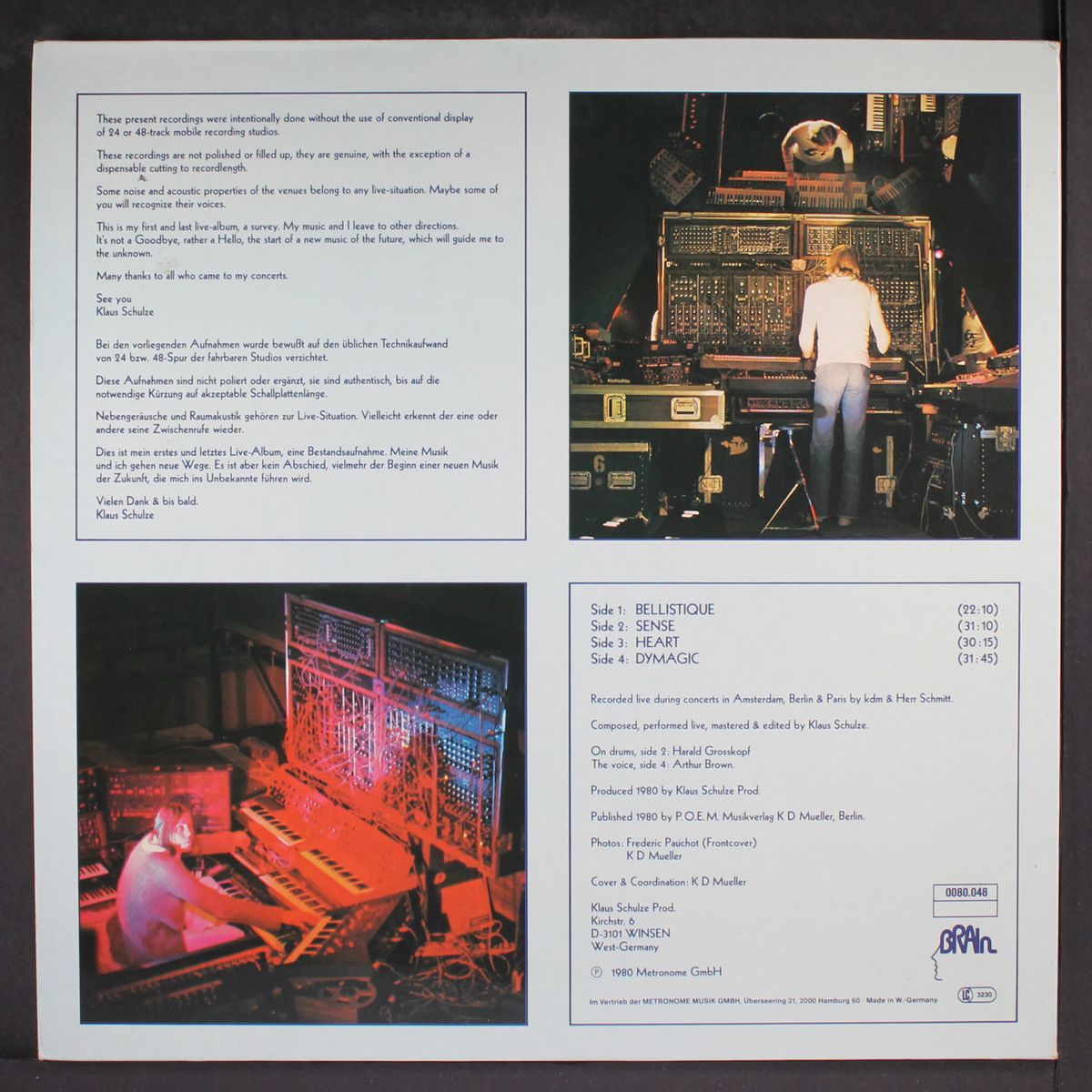 live by KLAUS SCHULZE