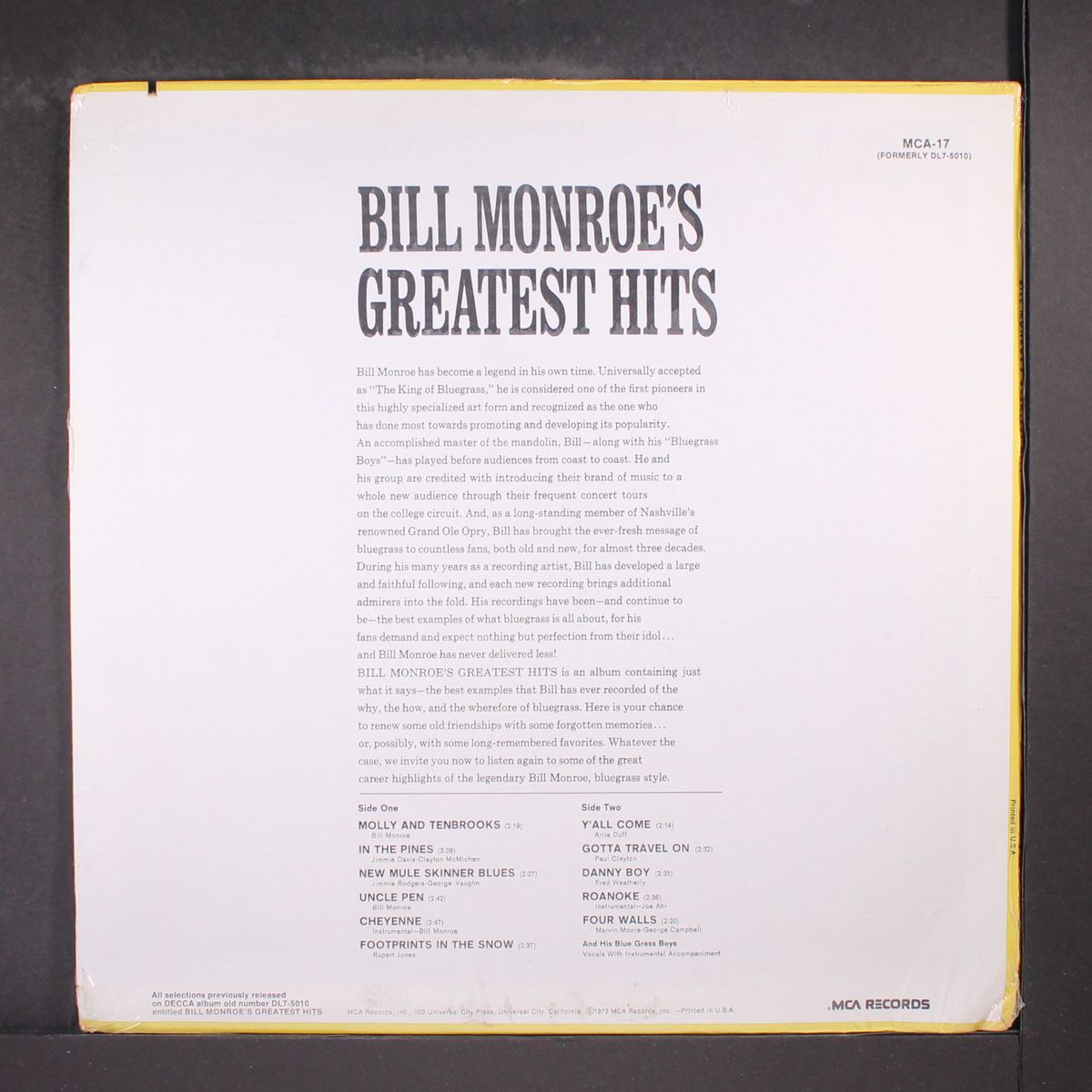 greatest hits by BILL MONROE
