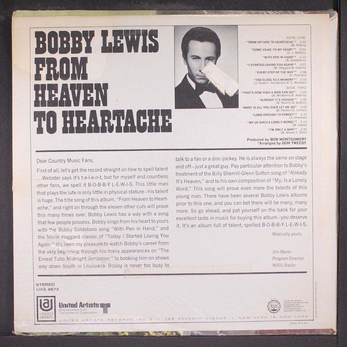 from heaven to heartache by BOBBY LEWIS