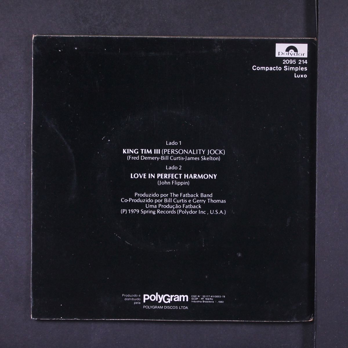 king tim iii / love in perfect harmony by FATBACK
