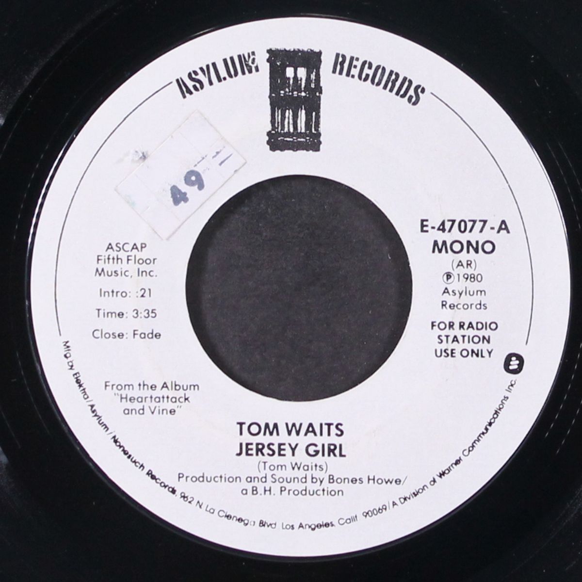 jersey girl / mono by TOM WAITS
