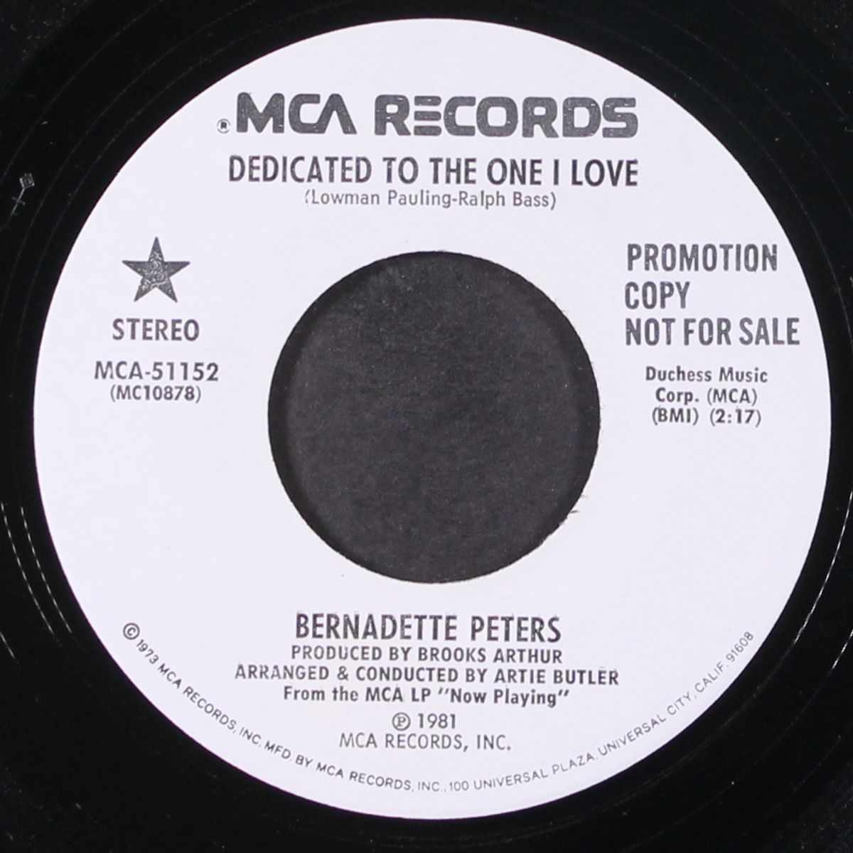 dedicated to the one i love / same by BERNADETTE PETERS