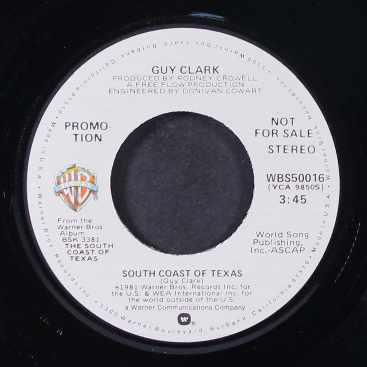 new cut road / south coast of texas by GUY CLARK