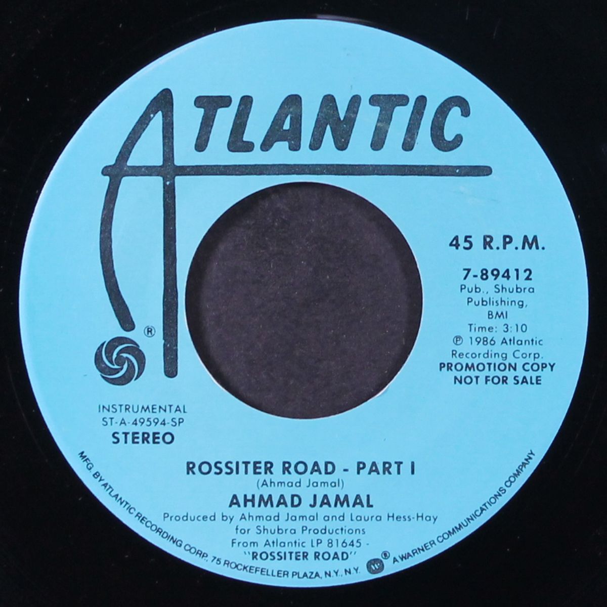 rossiter road, part 1 / same by AHMAD JAMAL