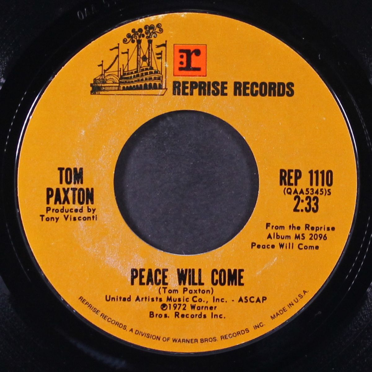 peace will come by TOM PAXTON