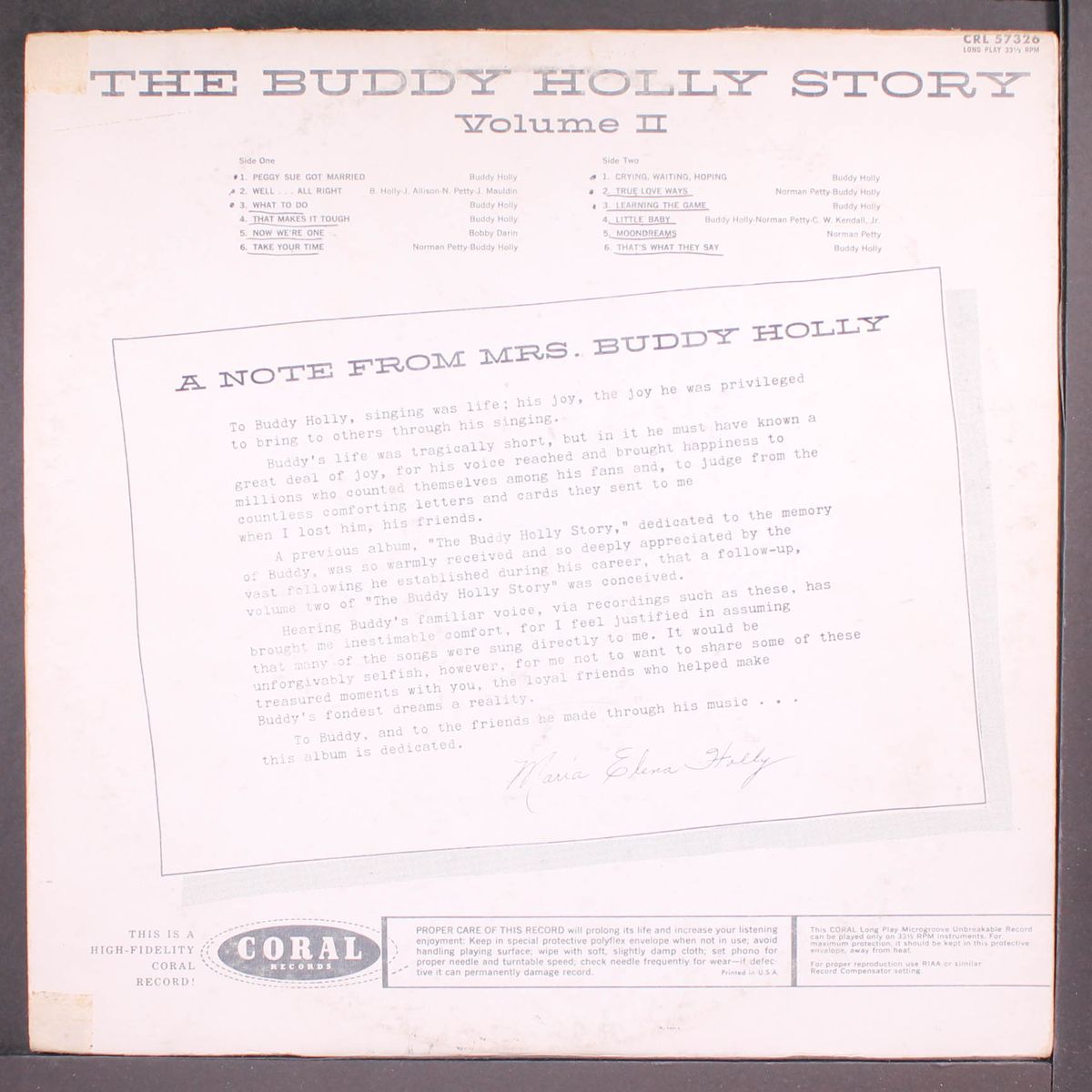 the buddy holly story, vol. 2 by BUDDY HOLLY