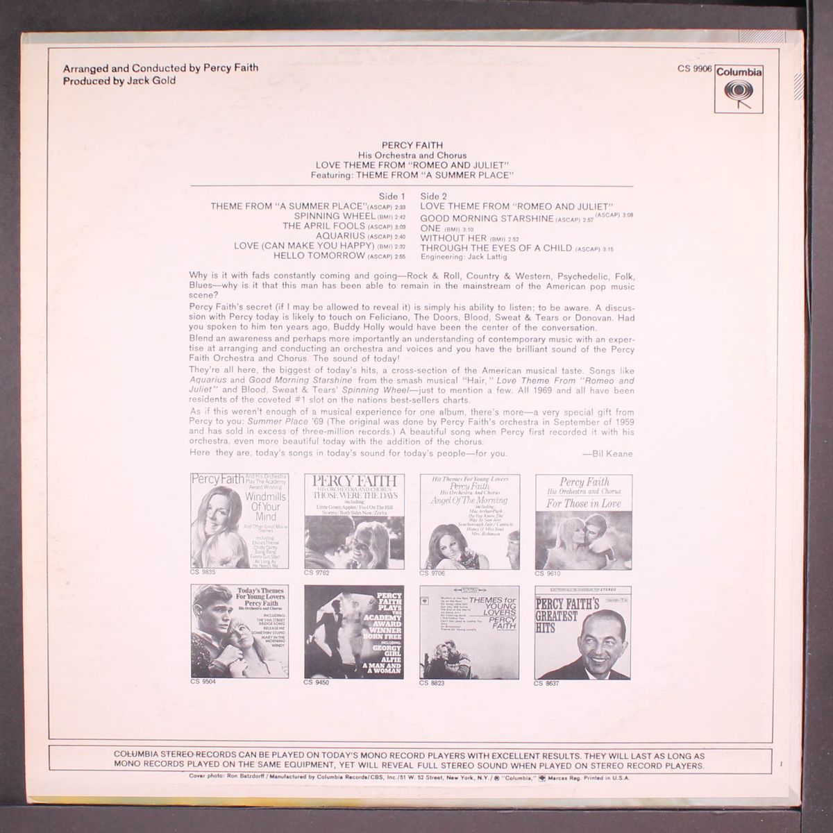 romeo and juliet by PERCY FAITH