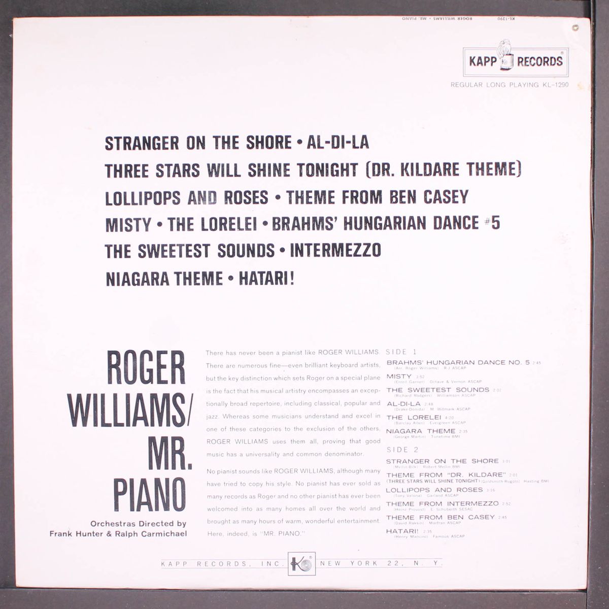 mr. piano by ROGER WILLIAMS