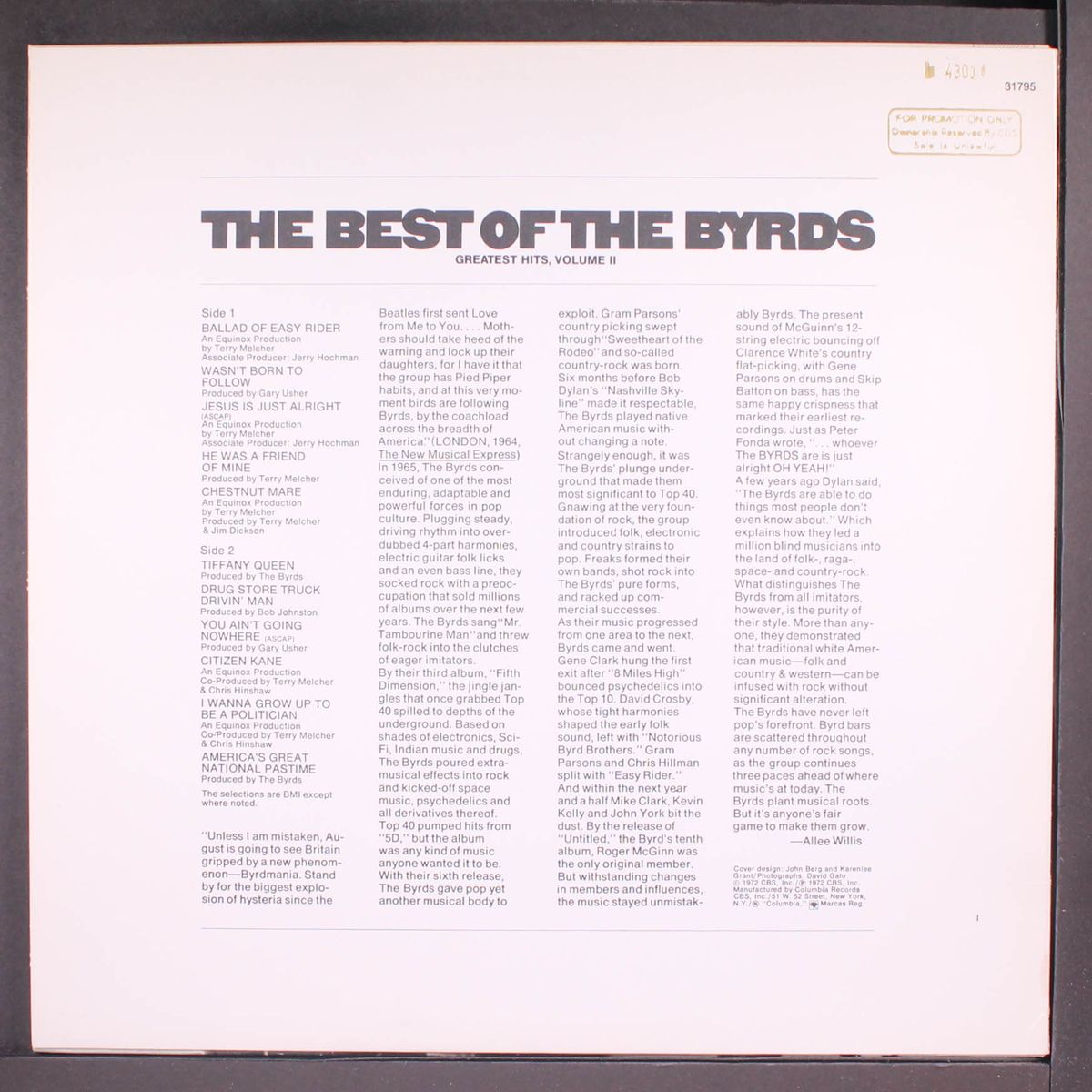 best of, greatest hits vol. 2 by BYRDS