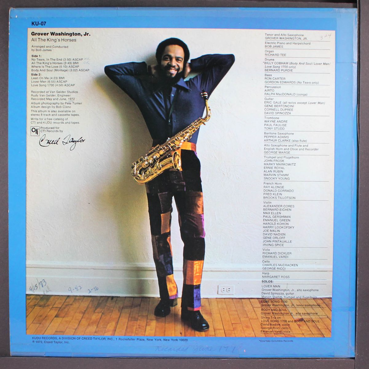 all the king's horses by GROVER WASHINGTON, JR.