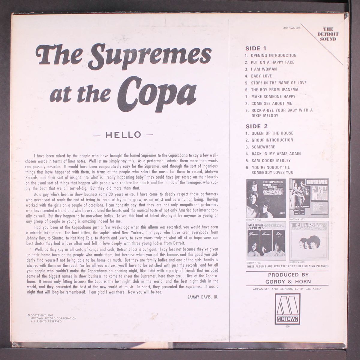 at the copa by SUPREMES