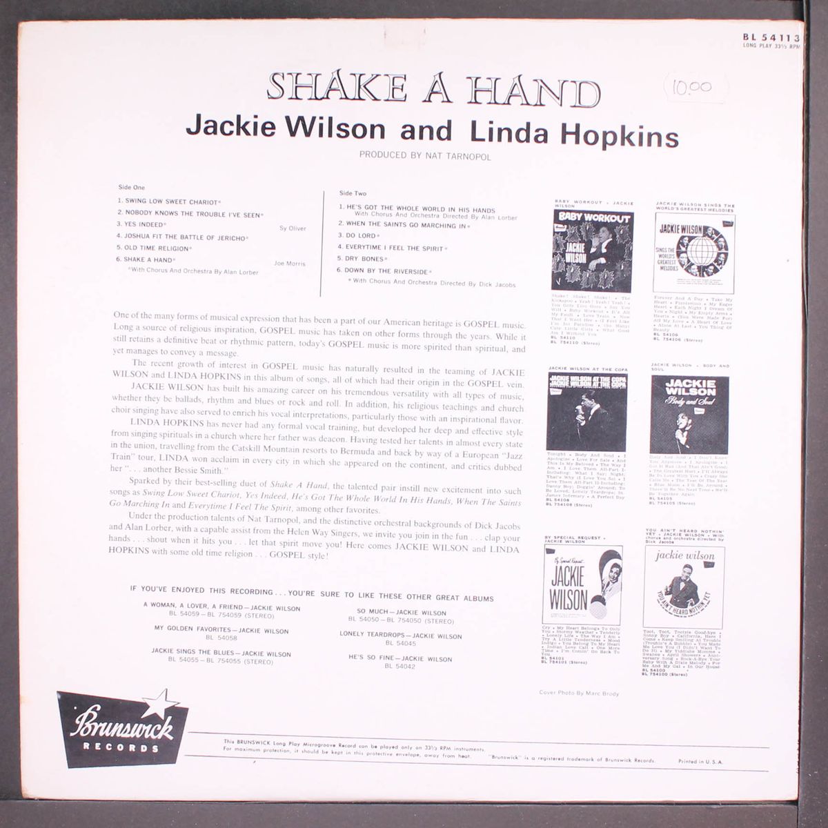shake a hand by JACKIE WILSON & LINDA HOPKINS