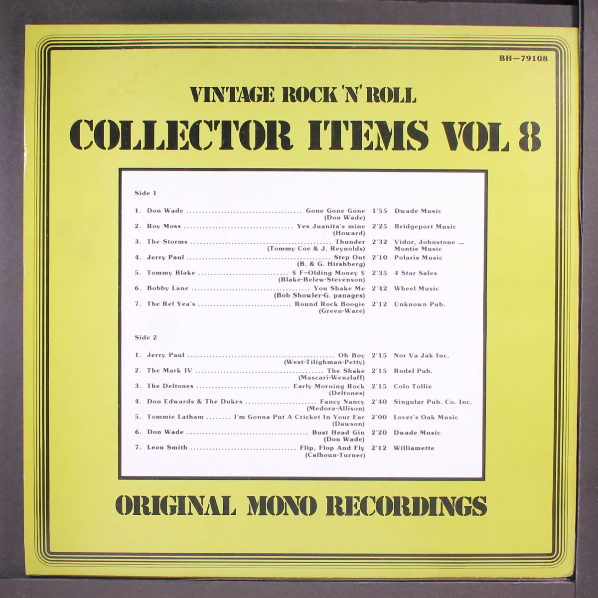 vintage rock'n'roll collector items, vol. 8 by VARIOUS